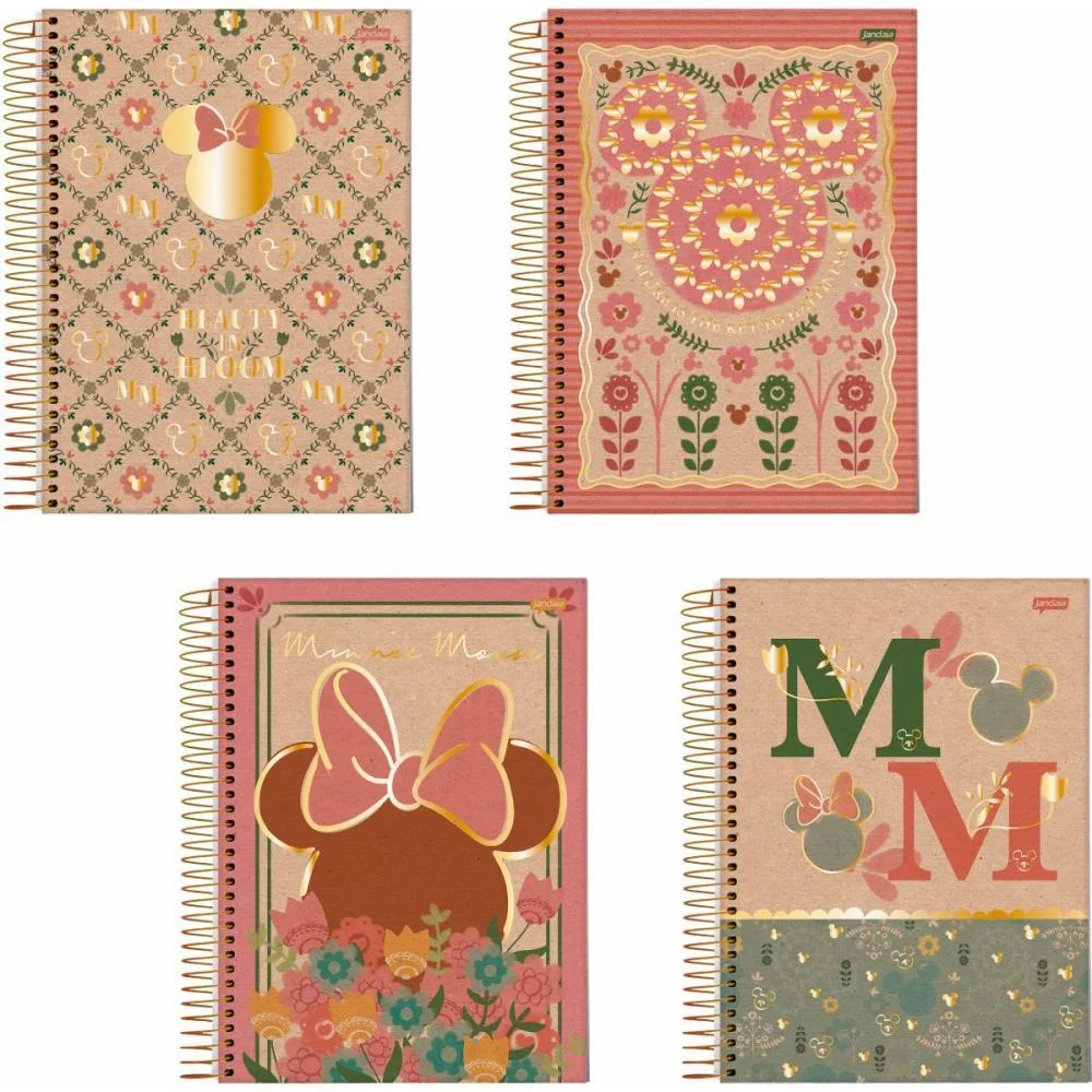 Caderno 01X1 Capa Dura Mickey.minnie Arts Kraft 80I.a Jandaia (Pct.c/04) - imagem 7