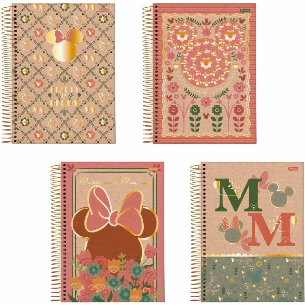 Caderno 10X1 Capa Dura Mickey.minnie Arts Kraft160I.a Jandaia (Pct.c/04) - imagem 2