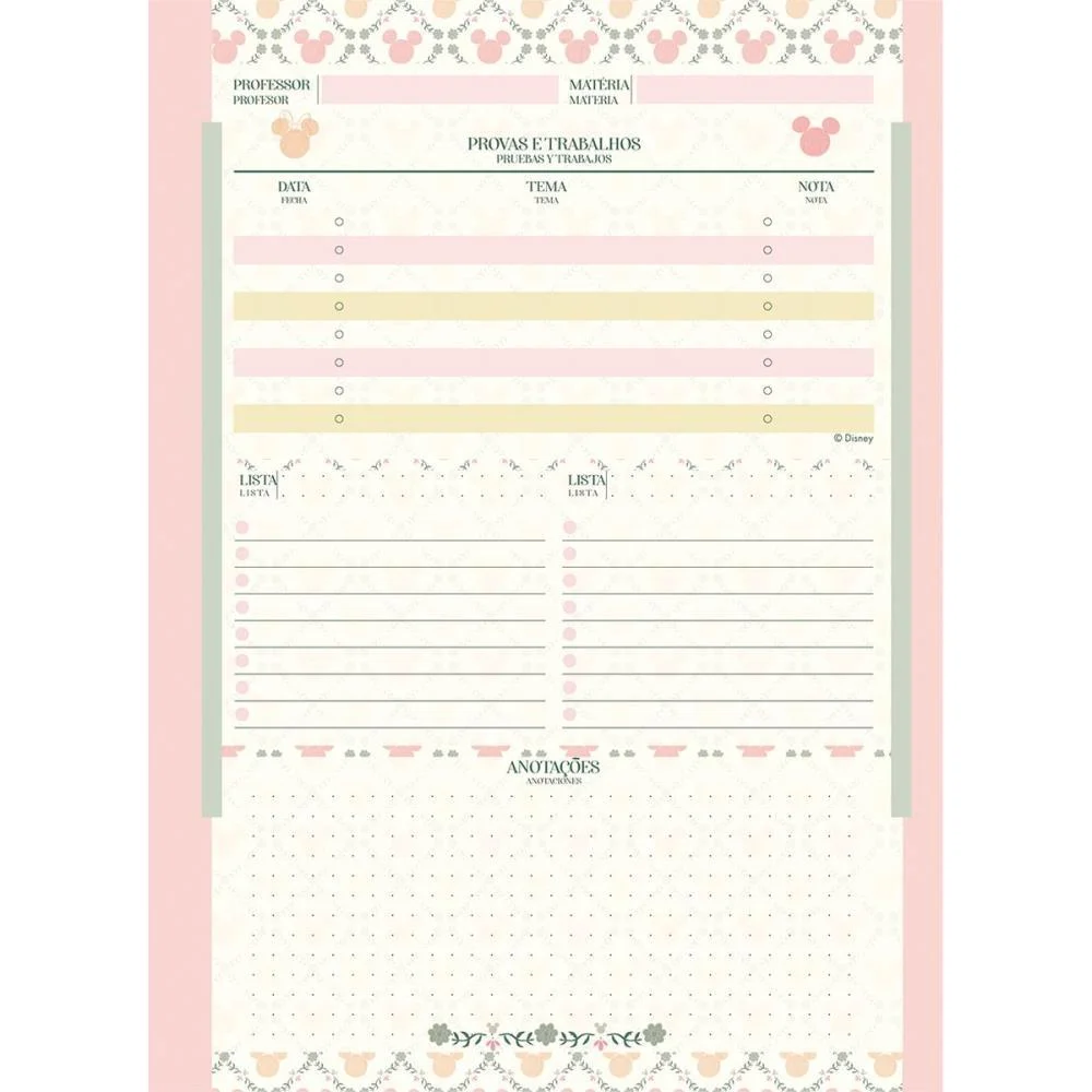 Caderno 10X1 Capa Dura Mickey.minnie Arts Kraft160I.a Jandaia (Pct.c/04) - imagem 12