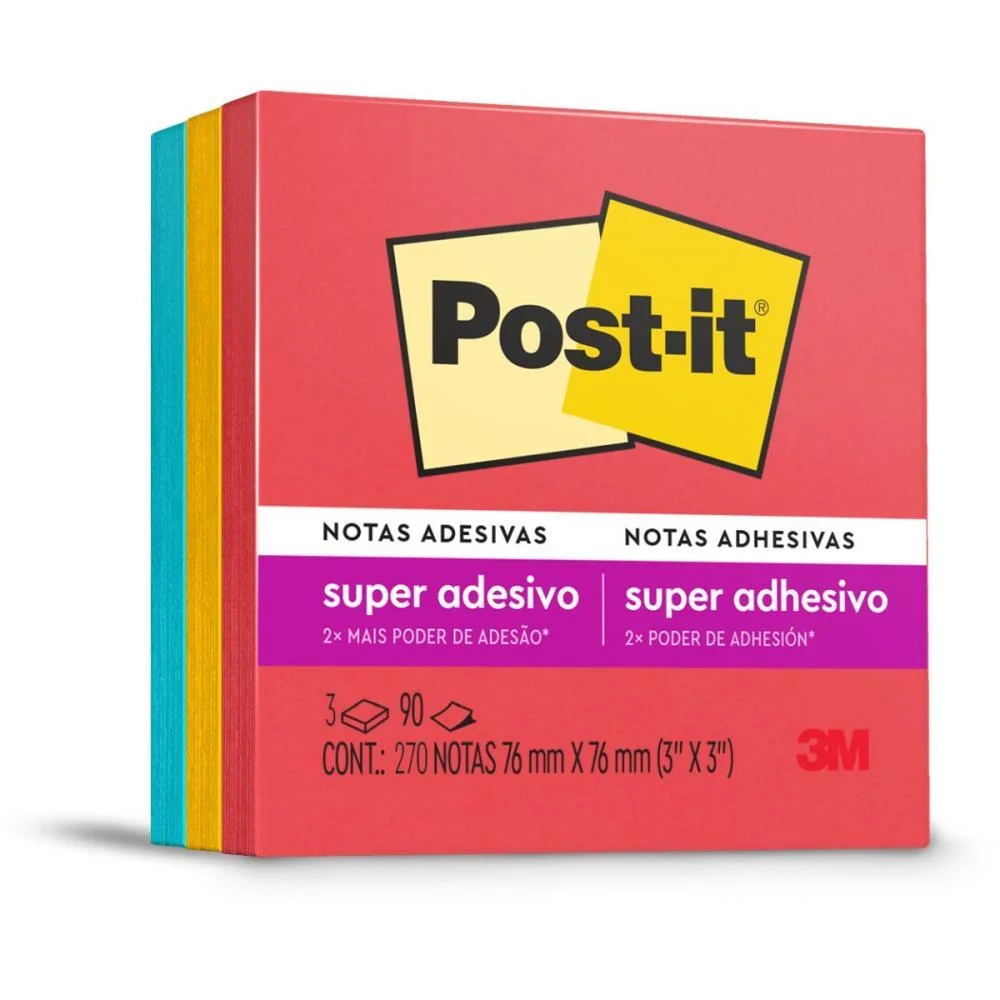 Bloco De Recado Post-It Colecao Diversao 76X76Mm 3M (Pct.c/03) - imagem 3