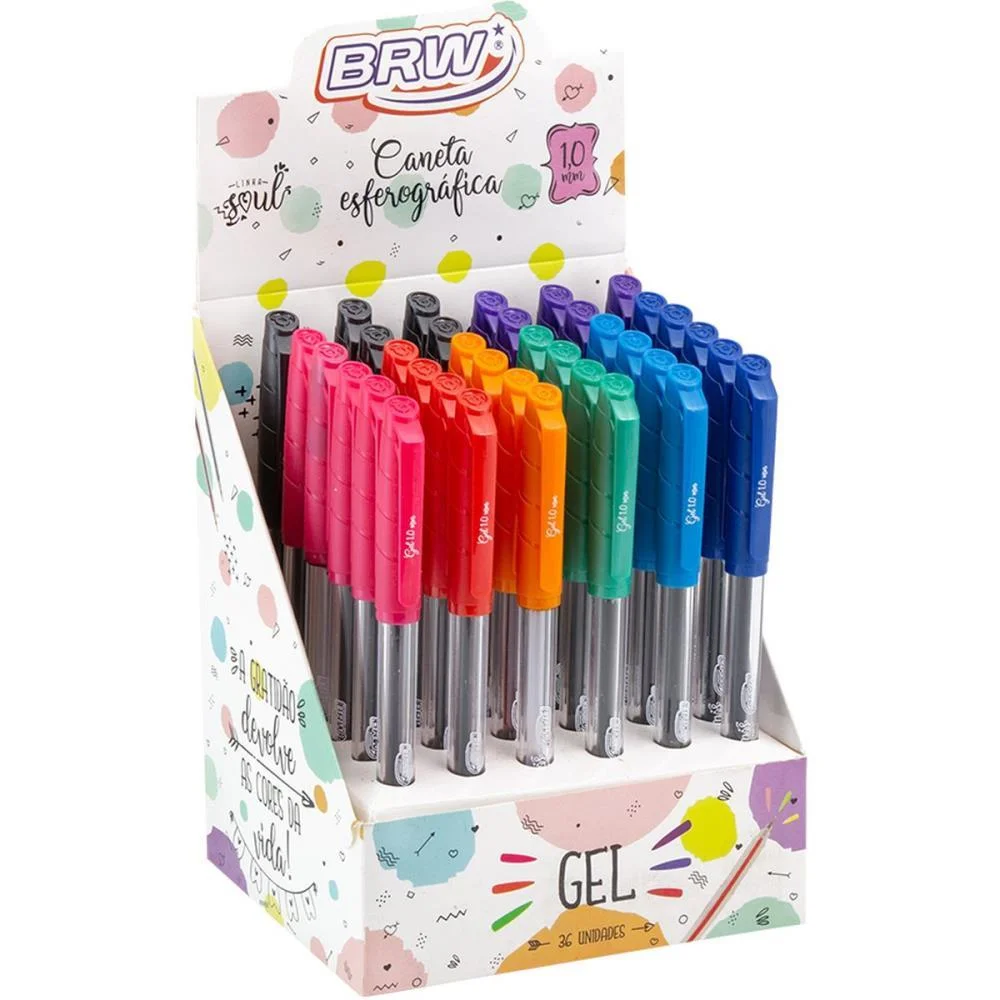 Caneta Gel Soul Gel 8Cores (S) Brw (Dp.c/36) - imagem 2