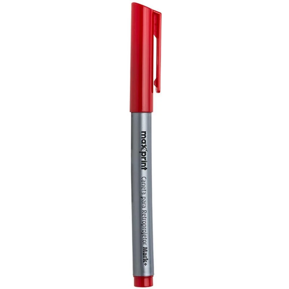 Caneta Retroprojetor 2,0Mm Vermelho Mark Maxprint (Cx.c/12) - imagem 4