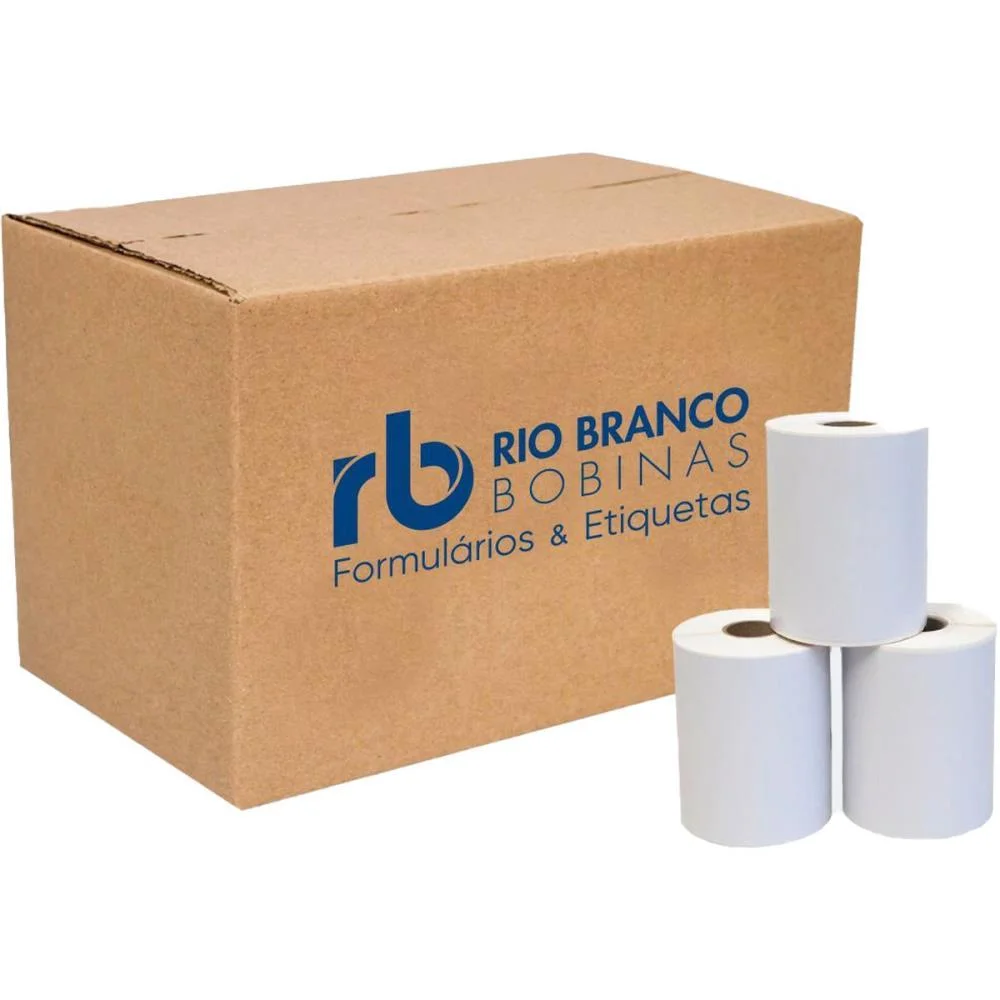 Etiqueta Adesiva Termica 100X150Mm 31M 200Etiq. Rio Branco Bobinas (Cx.c/12) - imagem 2