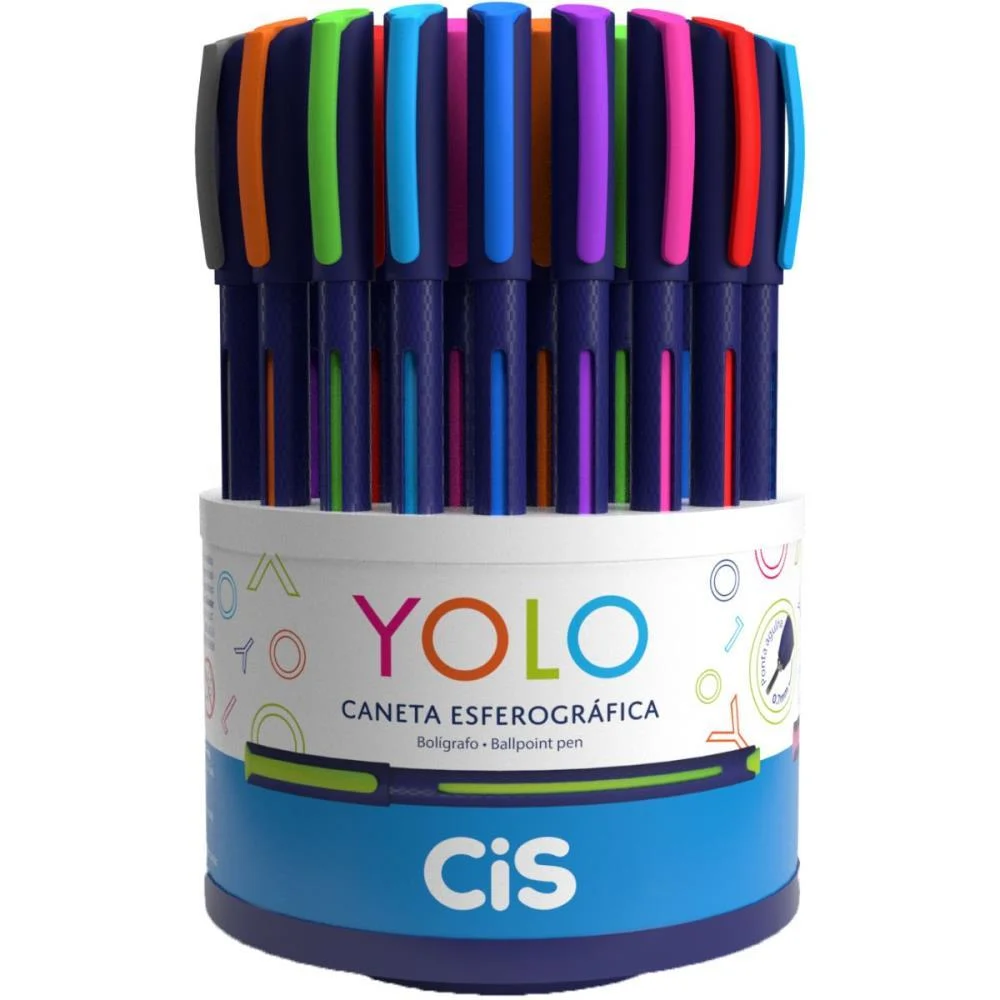Caneta Esferografica Cis Yolo 0.7Mm 10 Cores Sertic (Dp.c/50) - imagem 3