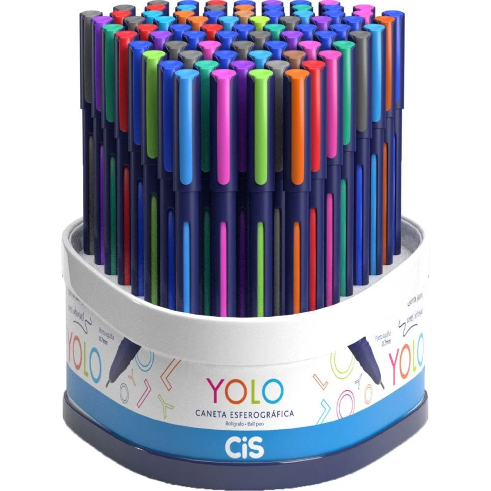 Caneta Esferografica Cis Yolo 0.7Mm 10 Cores Sertic (Dp.c/100) - imagem 3