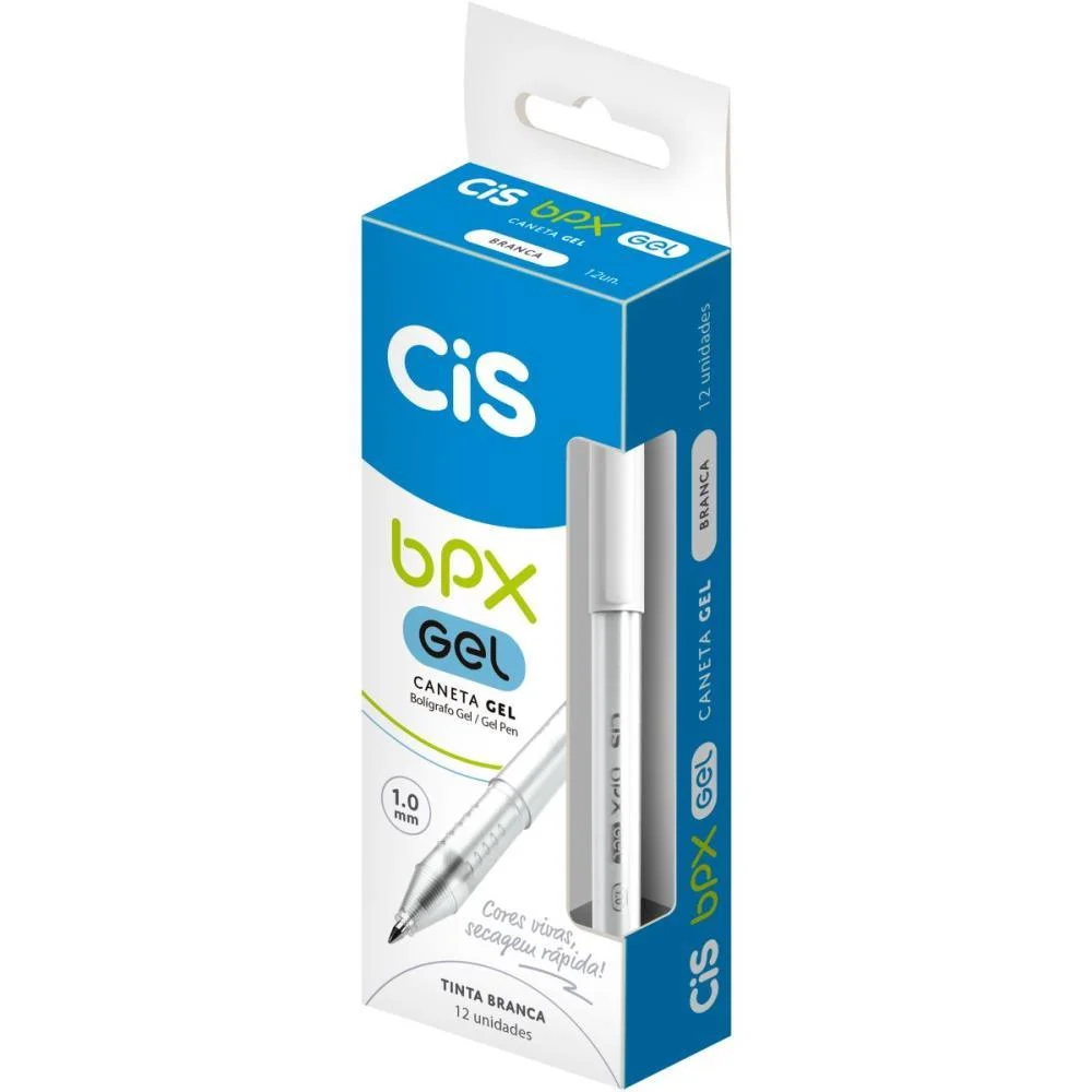Caneta Gel Cis Bpx Gel 1.0Mm Branco Sertic (Cx.c/12) - imagem 3