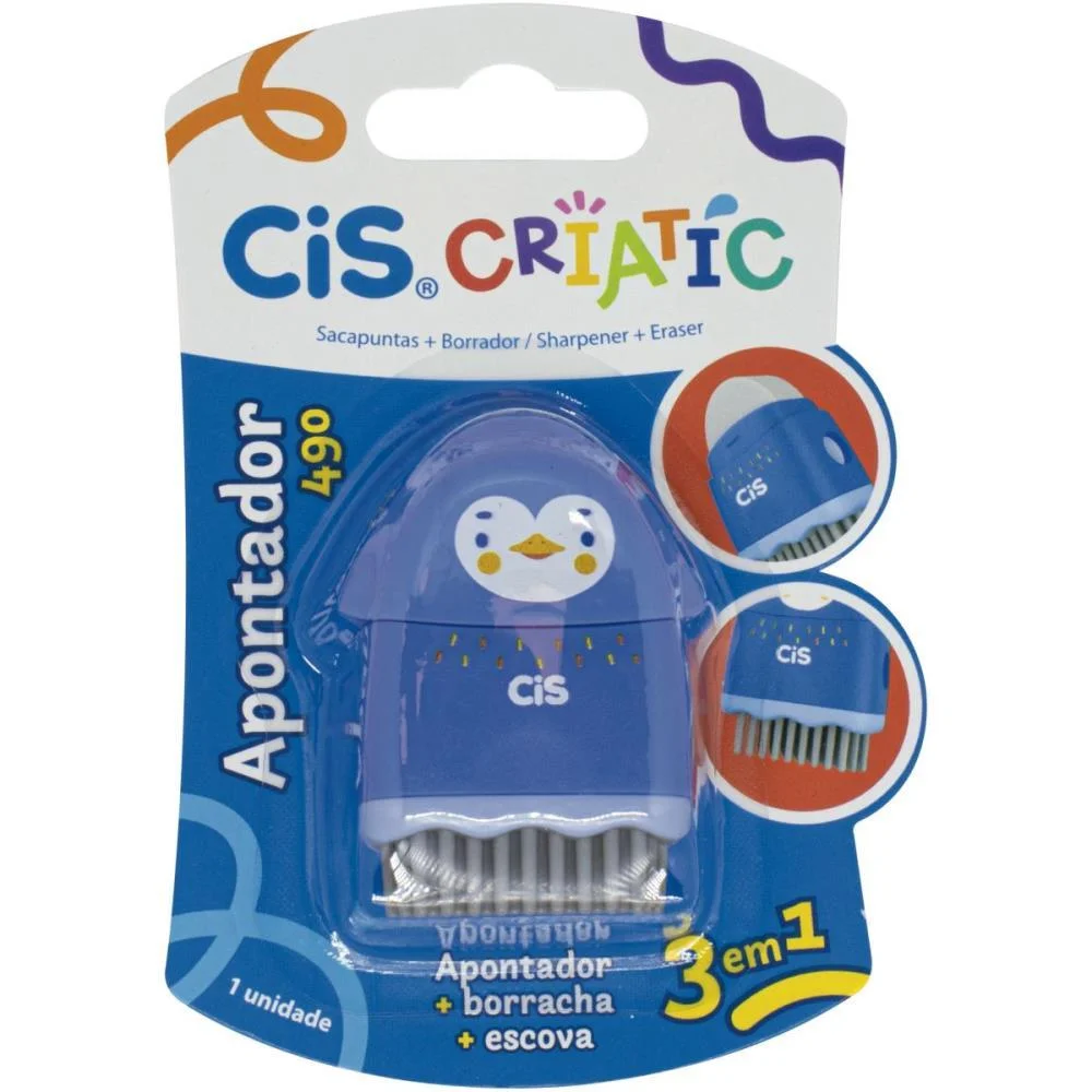 Apontador Com Deposito Decor. Cis Criatic 3 Em 1 3 Modelos Sertic (Cx.c/12) - imagem 3