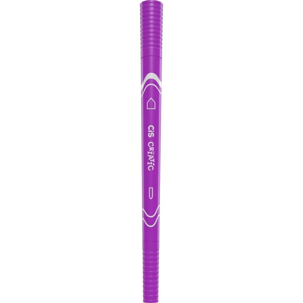 Caneta Hidrografica Cis Criatic 2 Pontas 10 Cores Sertic (Estojo) - imagem 4