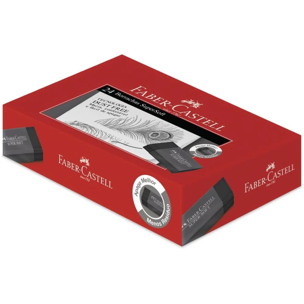 Borracha Colorida Supersoft Faber-Castell (Cx.c/24) - imagem 2