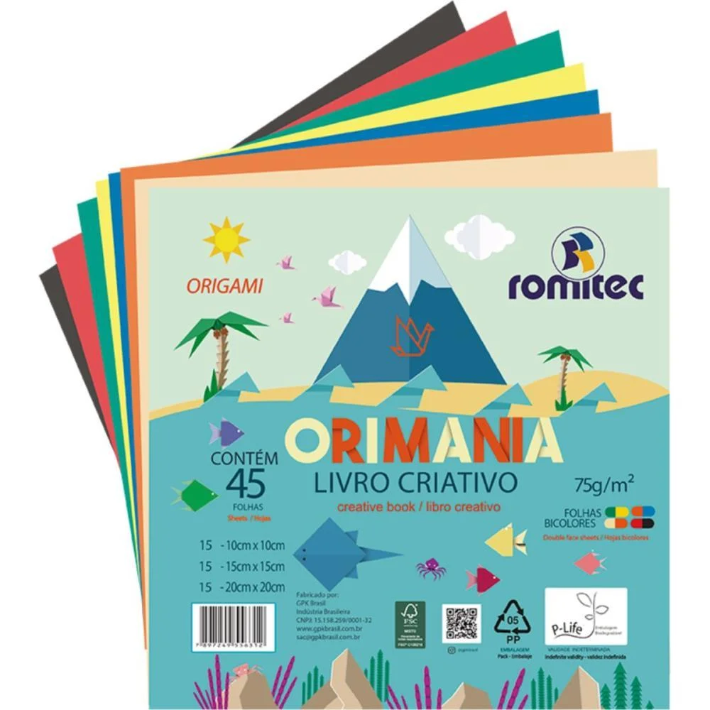 Bloco Para Educacao Artistica Orimania 3Em1 C/Liv.d.face 45F Romitec (Unidade) - imagem 3