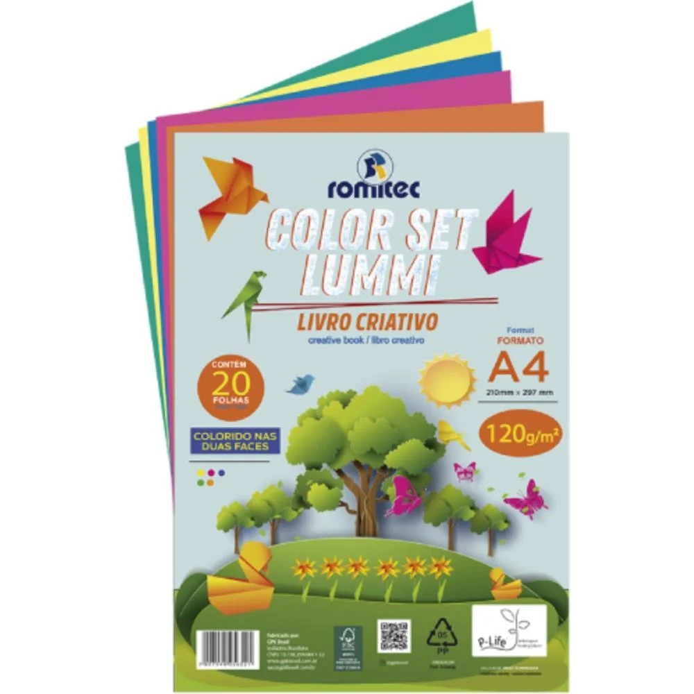 Bloco Para Educacao Artistica Color Set Lumi C/Livr.120G 20F Romitec (Unidade) - imagem 2