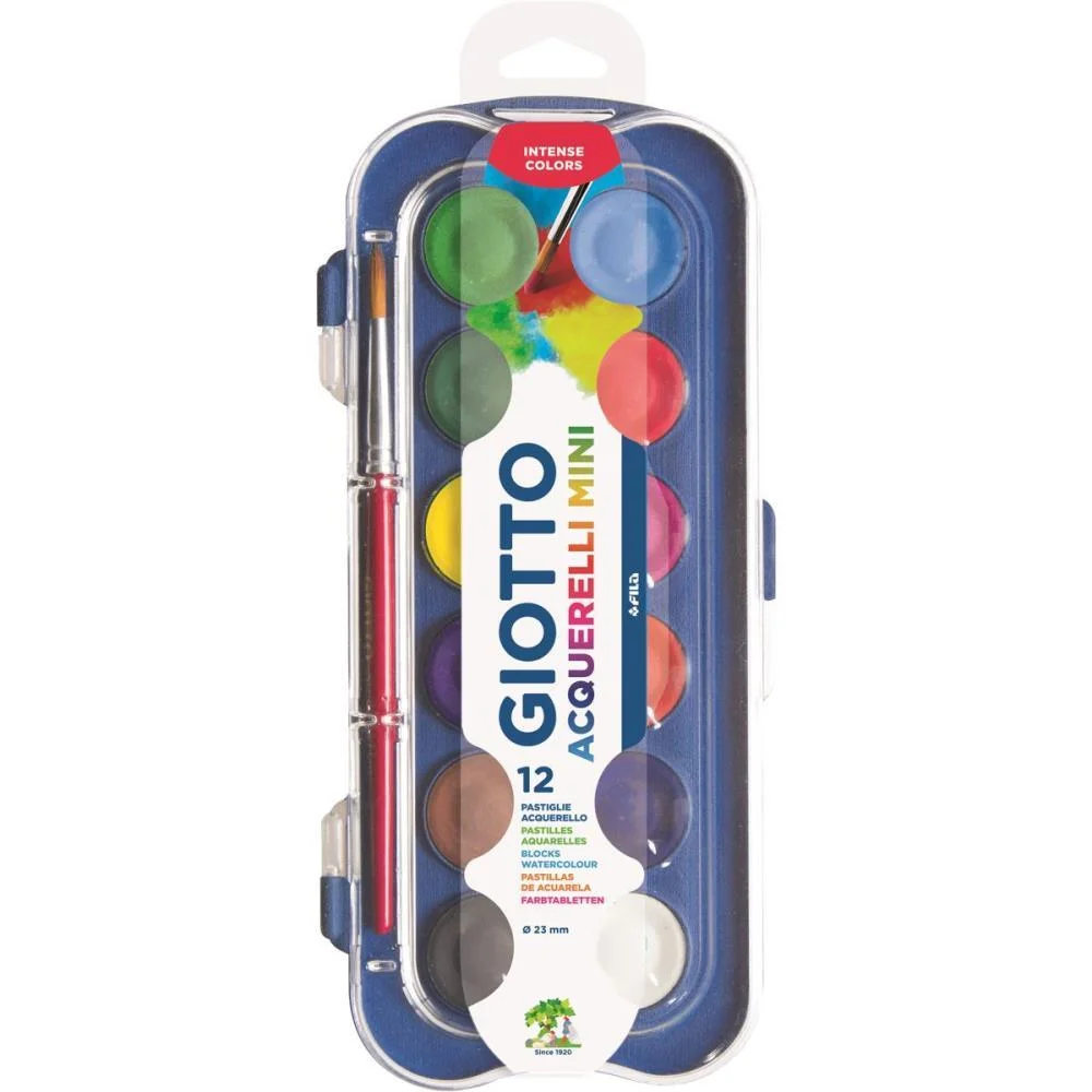 Aquarela Escolar Giotto Mini 12 Cores 23Mm Canson (Unidade) - imagem 2