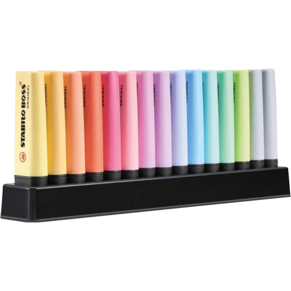Caneta Marca Texto Stabilo Boss 7015-02-5 15Cores Sertic (Estojo) - imagem 2