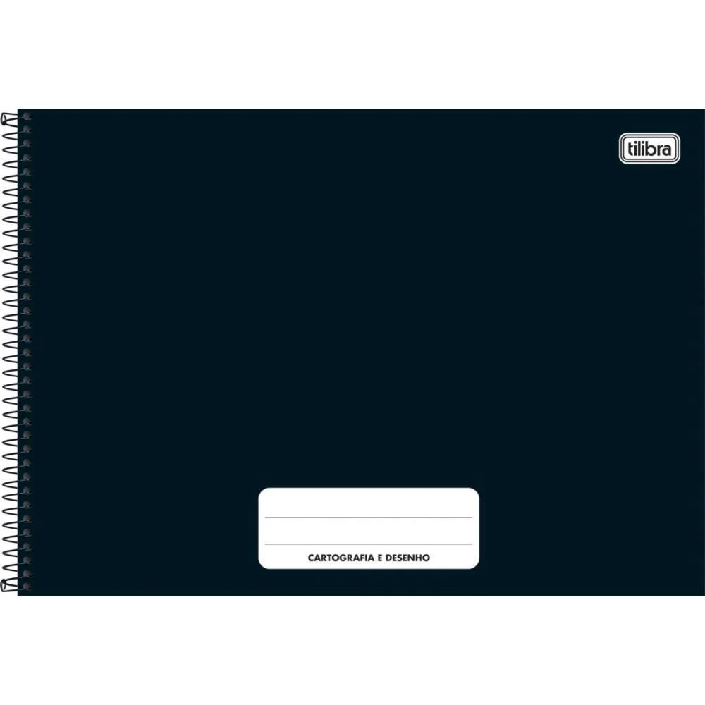 Caderno Desenho Univ Capa Dura Pepper 80Fls Preto Univ Horiz Tilibra (Pct.c/04) - imagem 2