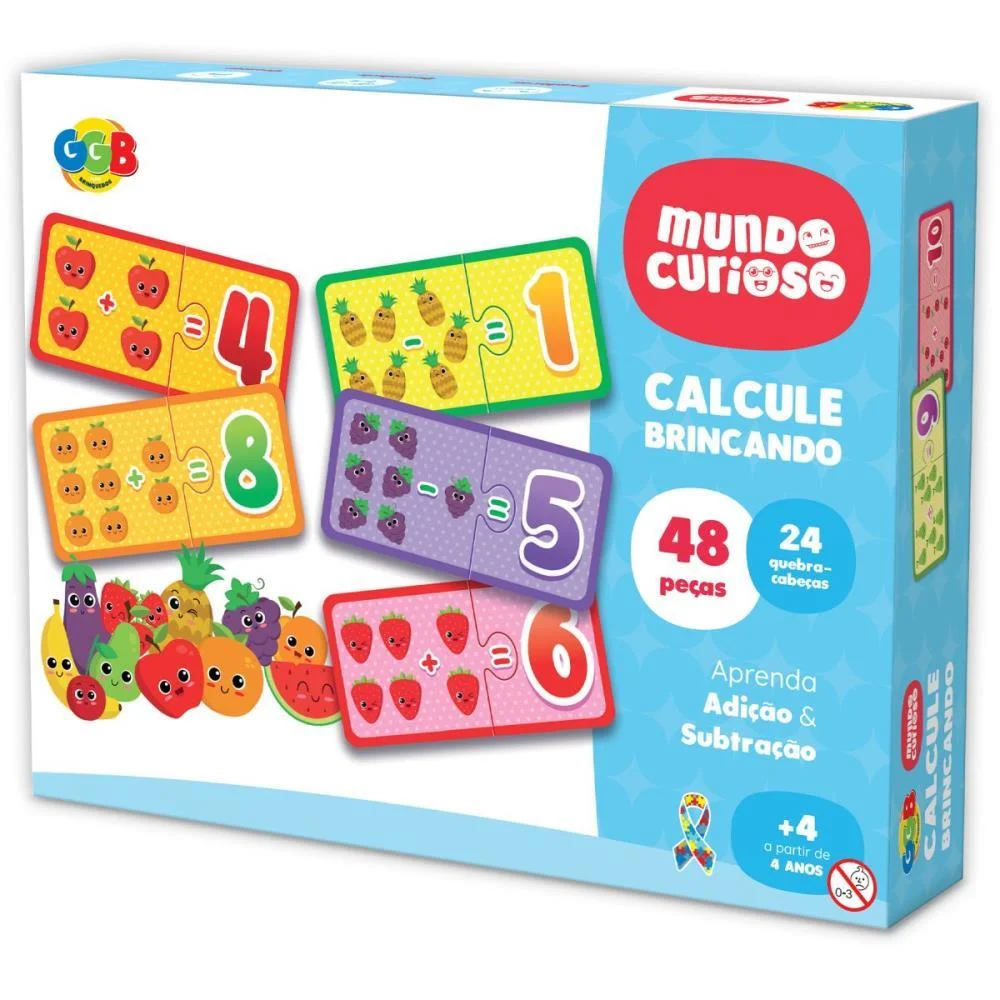 Brinquedo Educativo Calcule Brincando 48Pcs Ggb Plast (Unidade) - imagem 4