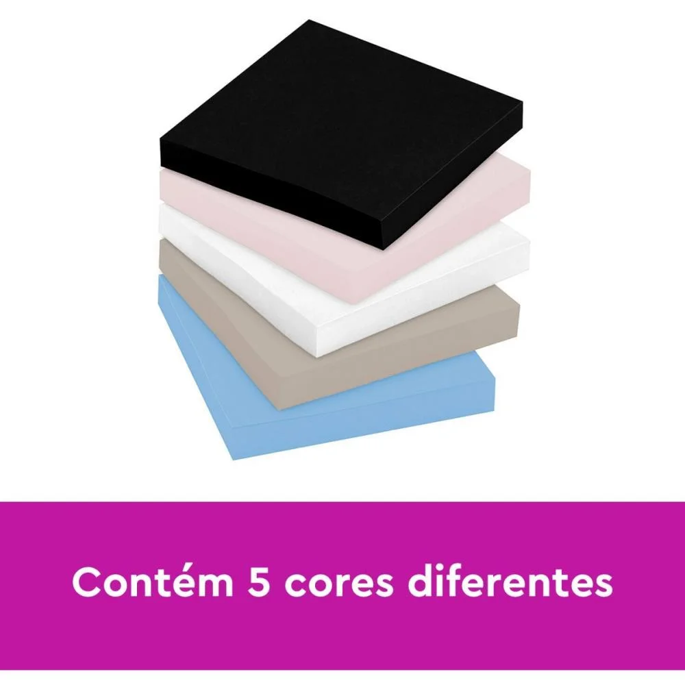 Bloco De Recado Post-It Colecao Serenidade 76X76Mm 3M (Pct.c/05) - imagem 9