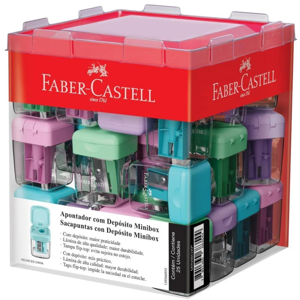Apontador Com Deposito Tons Pastel (S) Faber-Castell (Dp.c/25) - imagem 2