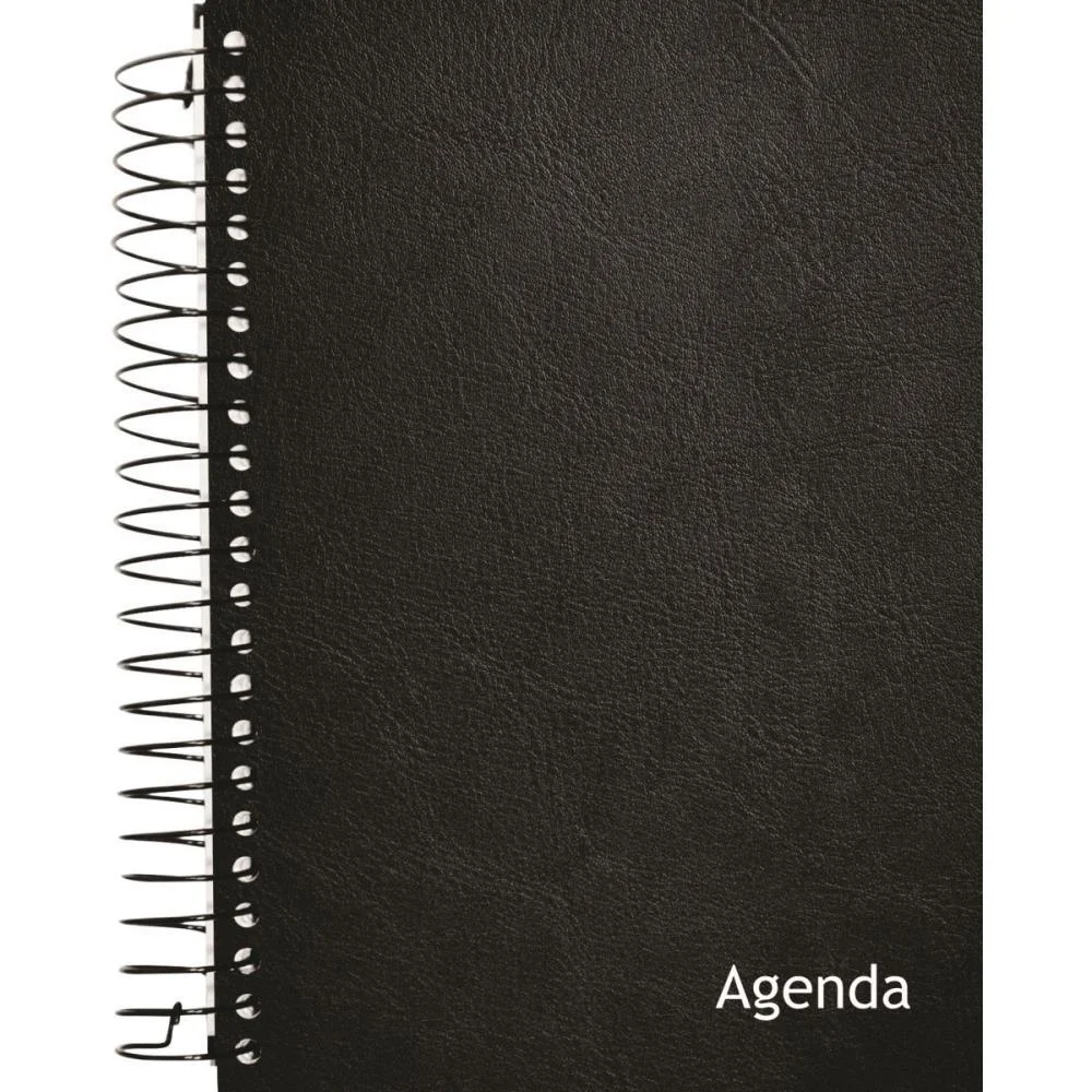 Agenda Permanente Espiral Cd Preta 160Fl Kit (Unidade) - imagem 2