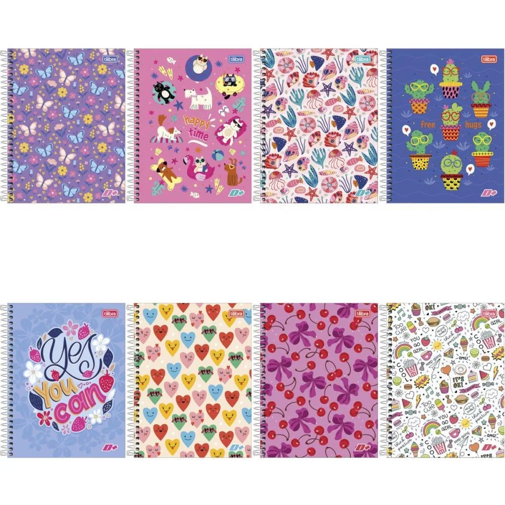 Caderno 10X1 Cp.dura Colegial D+ Feminino 200 Folhas Tilibra (Pct.c/04) - imagem 3