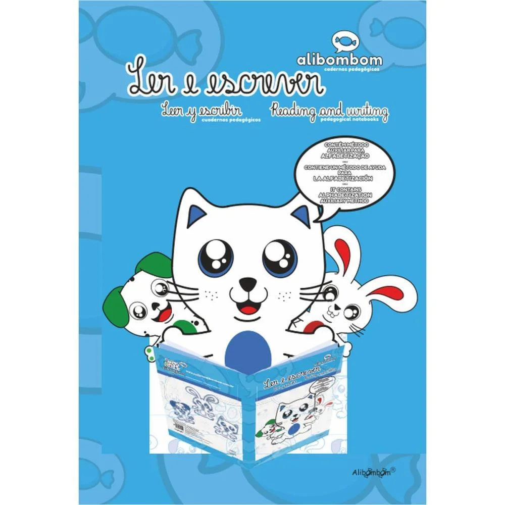 Caderno Caligrafia Alibombom Azul S/Pauta 60Fls Romitec (Pct.c/05) - imagem 5