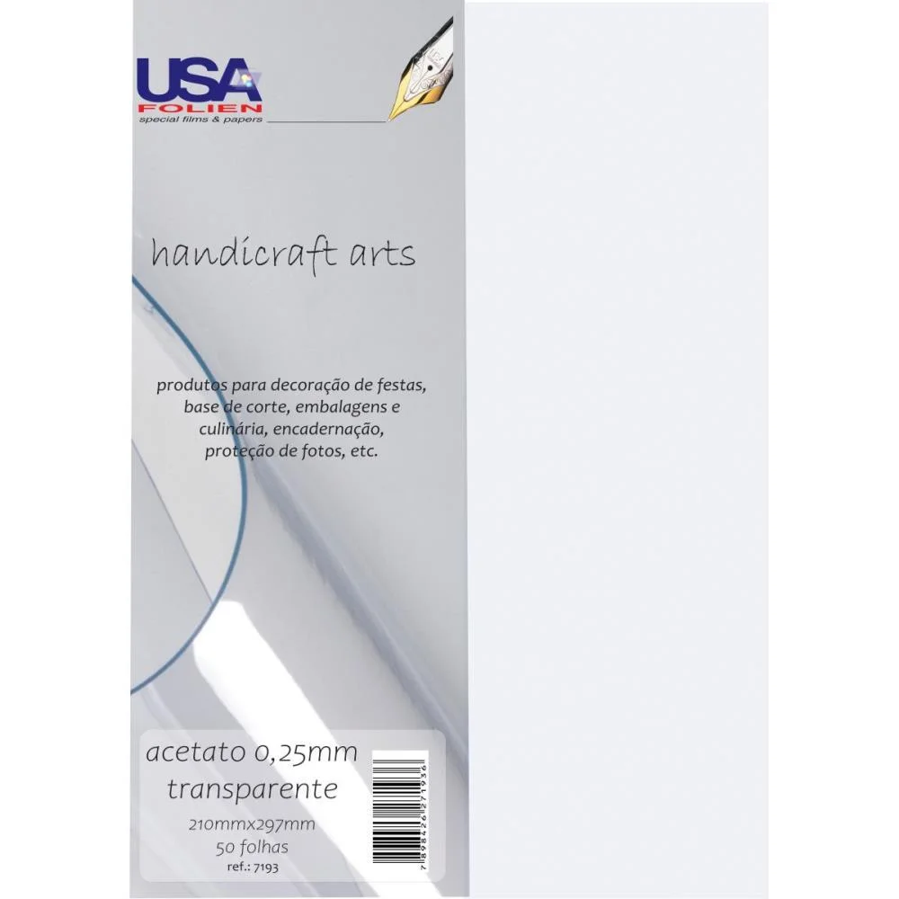 Capa Para Encadernacao A4 Acetato Cristal 0,25Mm Usa Folien (Pct.c/50) - imagem 3