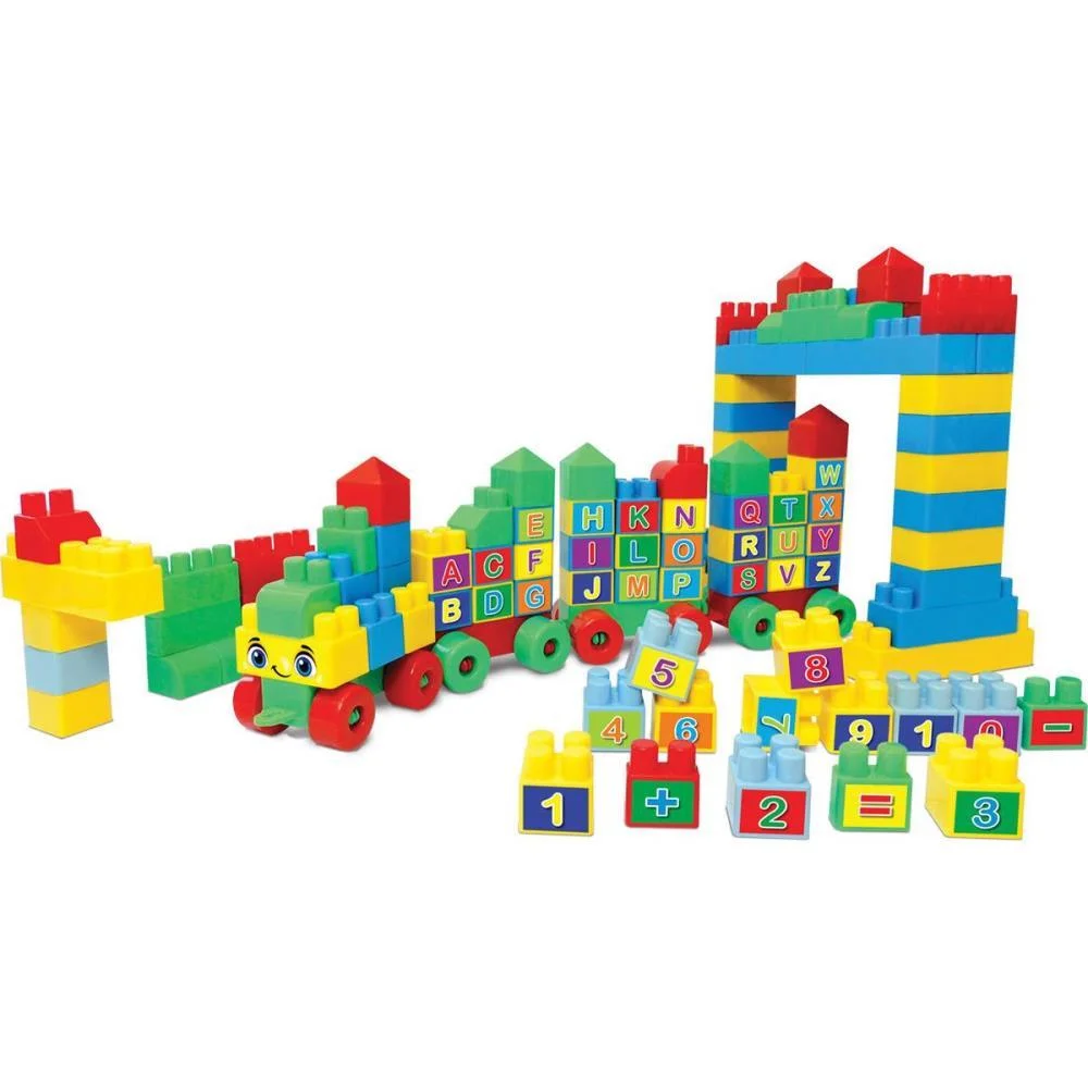 Brinquedo Para Montar Trenzinho/Alfab 128Pcs C/80Ade Ggb Plast (Unidade) - imagem 3