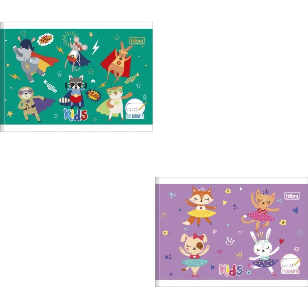 Caderno Caligrafia Kids 40F Masc/Fem Broch.horiz Tilibra (Pct.c/20) - imagem 2