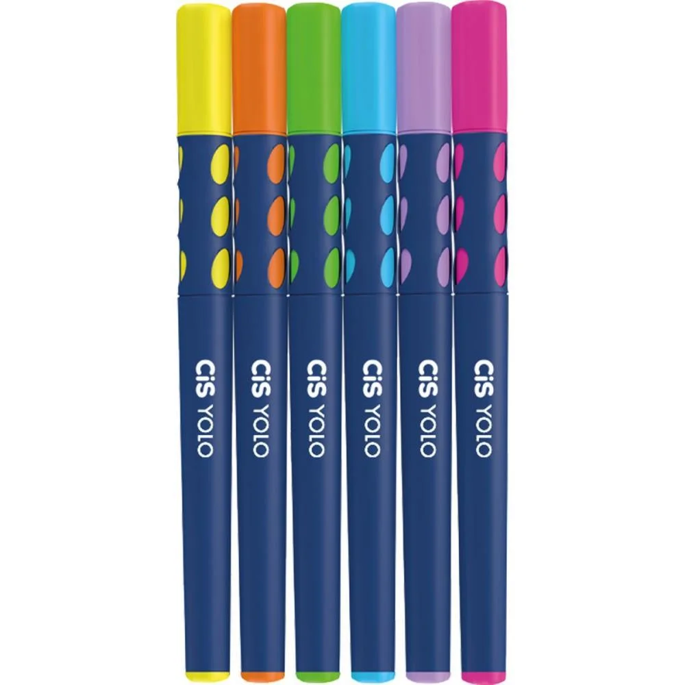 Caneta Marca Texto Cis Yolo 6 Cores Sertic (Dp.c/24) - imagem 4