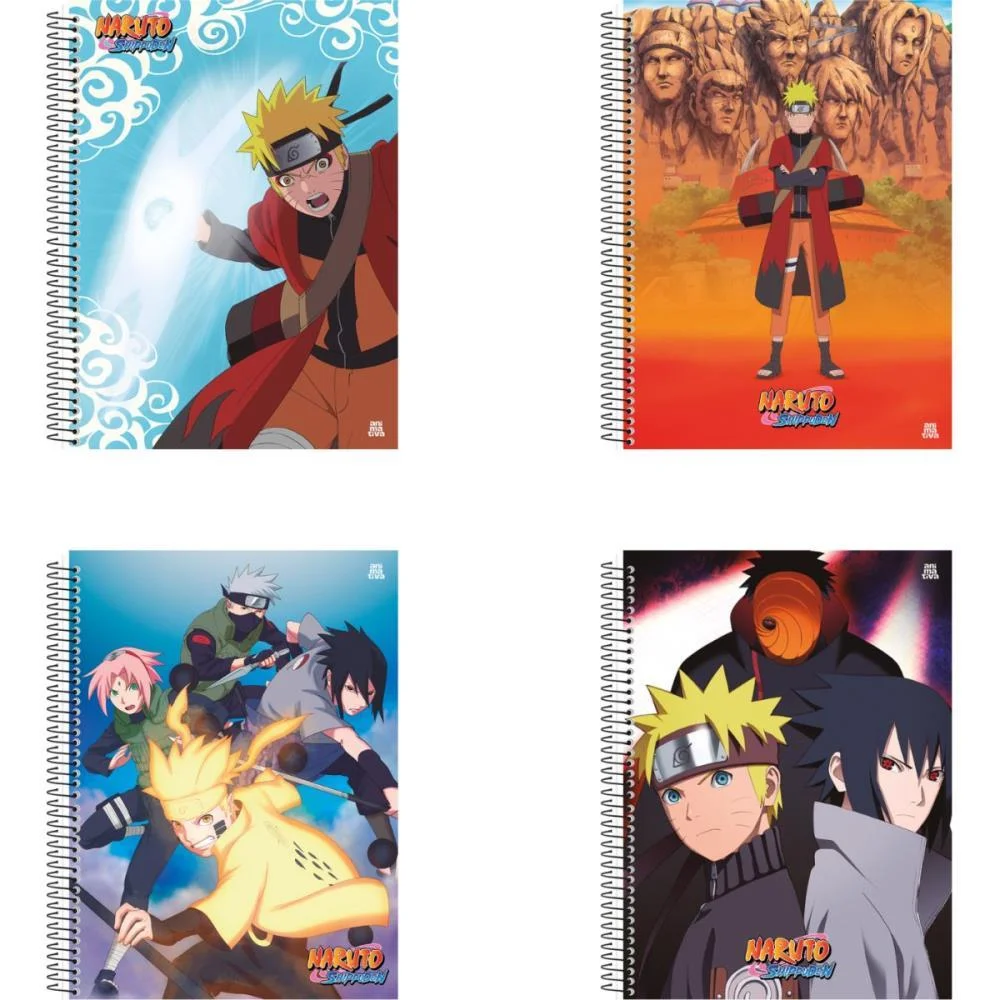 Caderno 10X1 Capa Dura Naruto 160F Animativa (Pct.c/04) - imagem 7