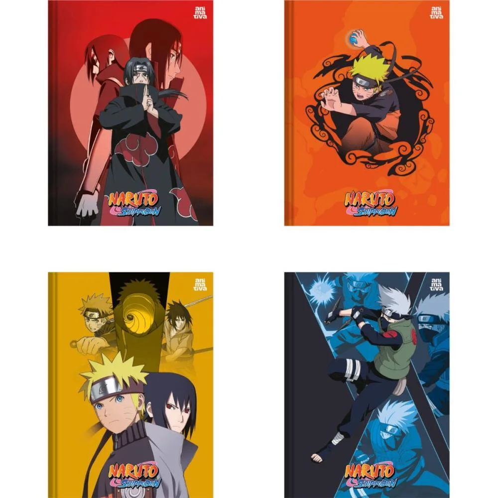 Caderno Brochura 1/4 Capa Dura Naruto 80F Animativa (Pct.c/05) - imagem 3