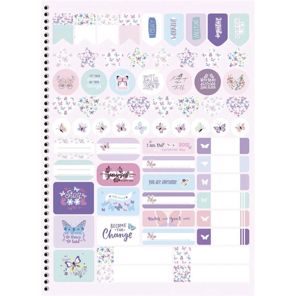 Caderno 10X1 Capa Dura Papilio Holografico 160F Animativa (Pct.c/04) - imagem 4