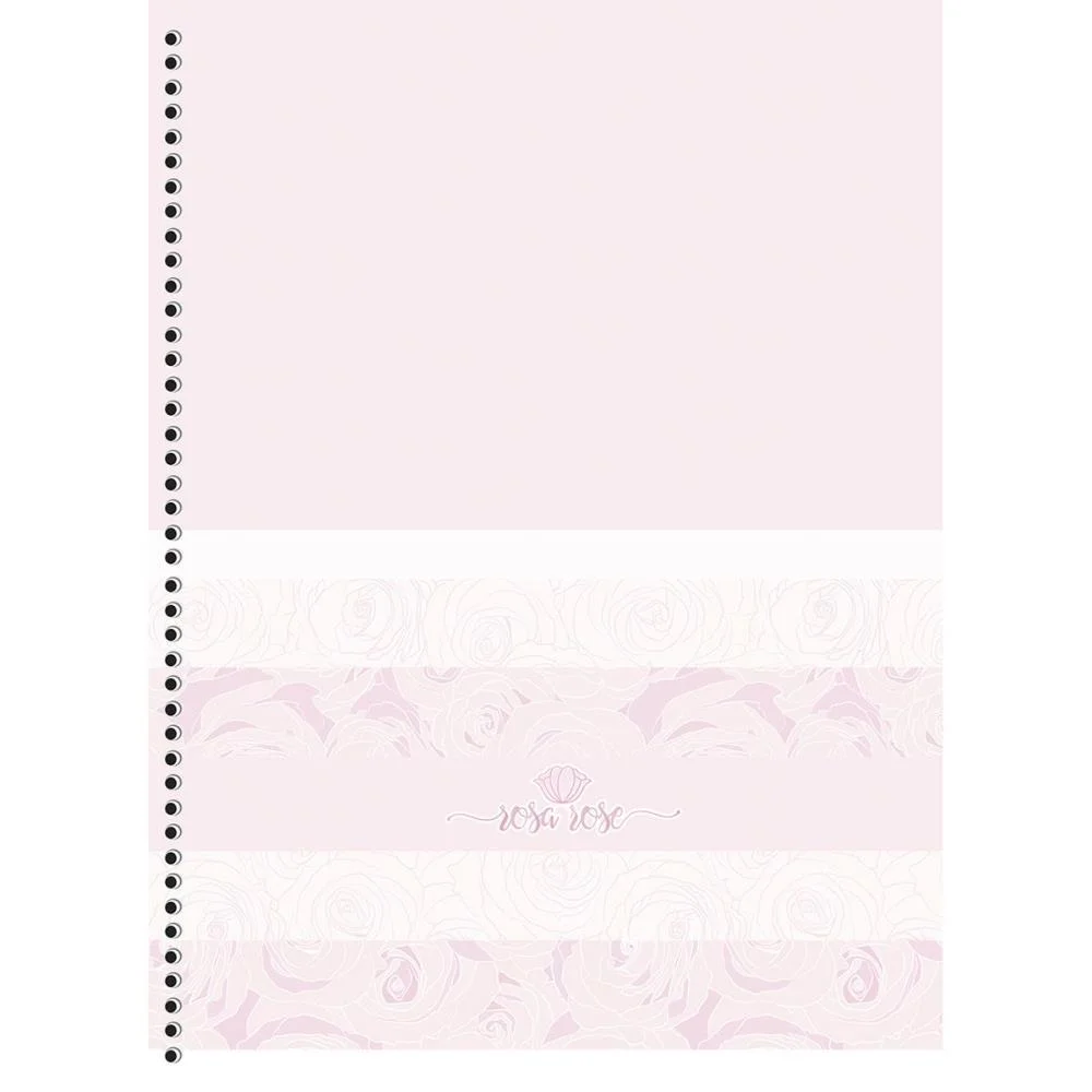 Caderno 10X1 Capa Dura Rosa Rose 160F Animativa (Pct.c/04) - imagem 4