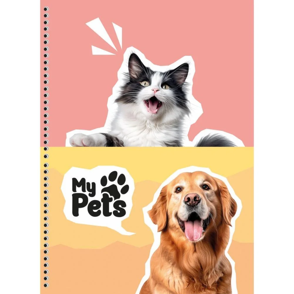 Caderno 01X1 Capa Dura My Pets 80F Animativa (Pct.c/04) - imagem 3