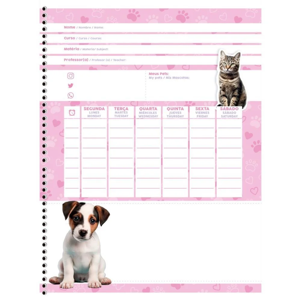 Caderno 10X1 Capa Dura My Pets 160F Animativa (Pct.c/04) - imagem 5