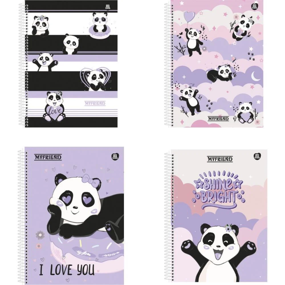 Caderno 01X1 Capa Dura My Friend 80F Animativa (Pct.c/04) - imagem 6