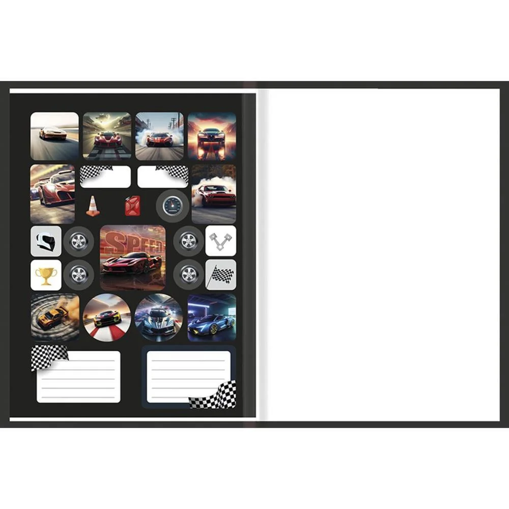 Caderno Brochurao Capa Dura Silver Tuning 80F Animativa (Pct.c/05) - imagem 4