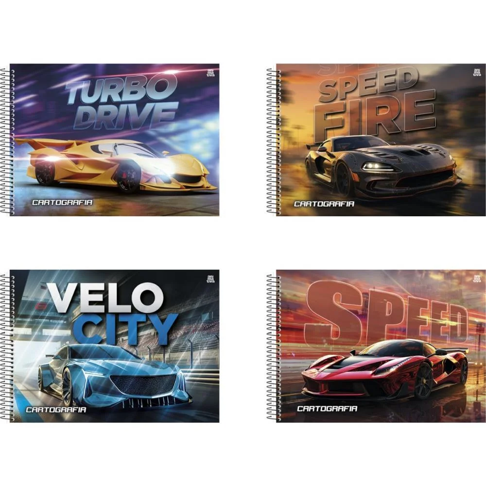 Caderno Desenho Univ Capa Dura Silver Tuning 60F Animativa (Pct.c/05) - imagem 2