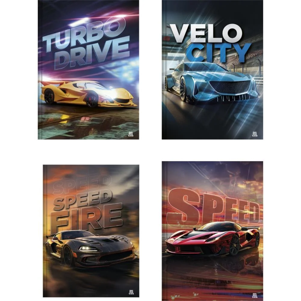 Caderno Caligrafia Capa Dura Silver Tuning Costurado 48F Animativa (Pct.c/10) - imagem 2