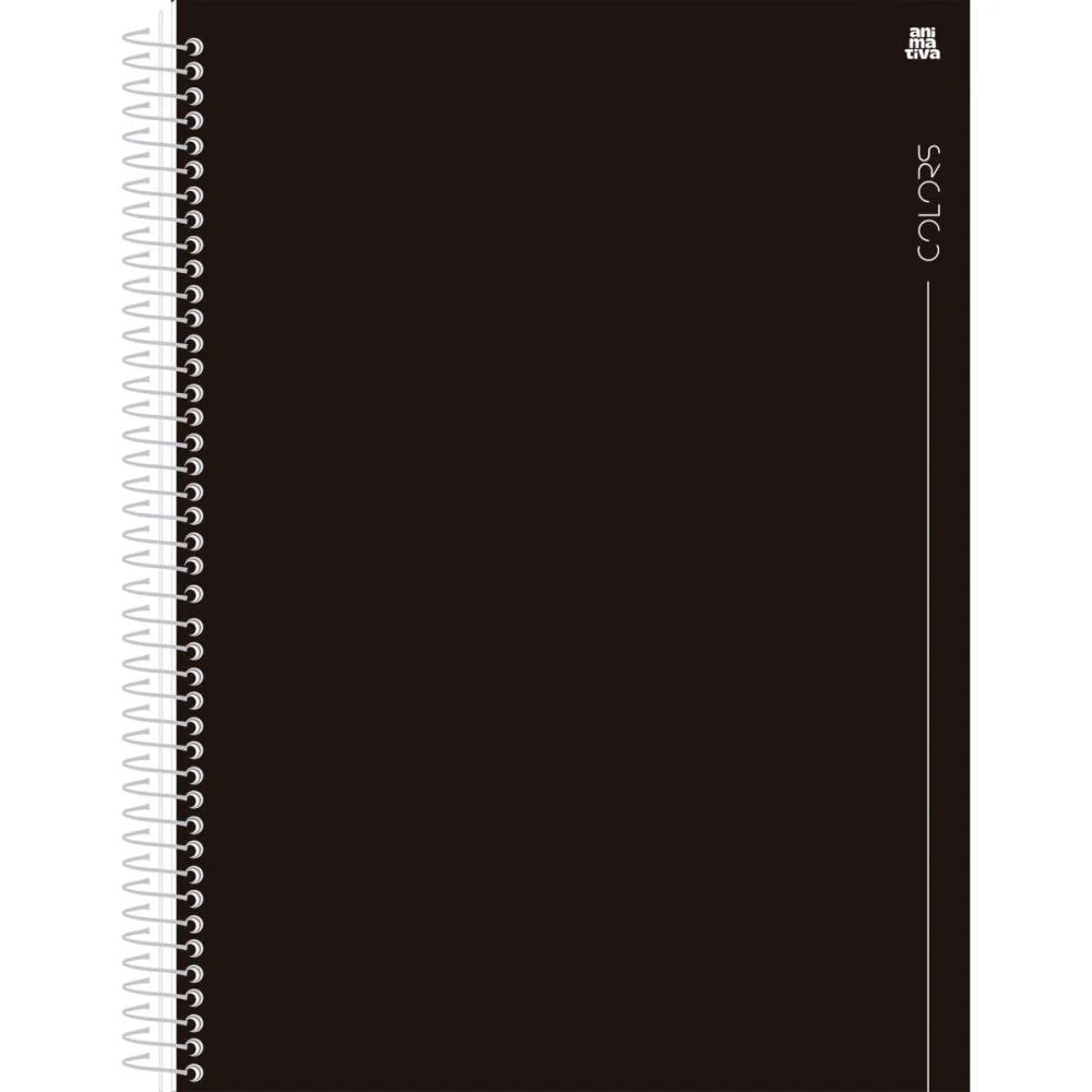 Caderno 10X1 Capa Dura Colors Preto 160F Animativa (Pct.c/04) - imagem 2