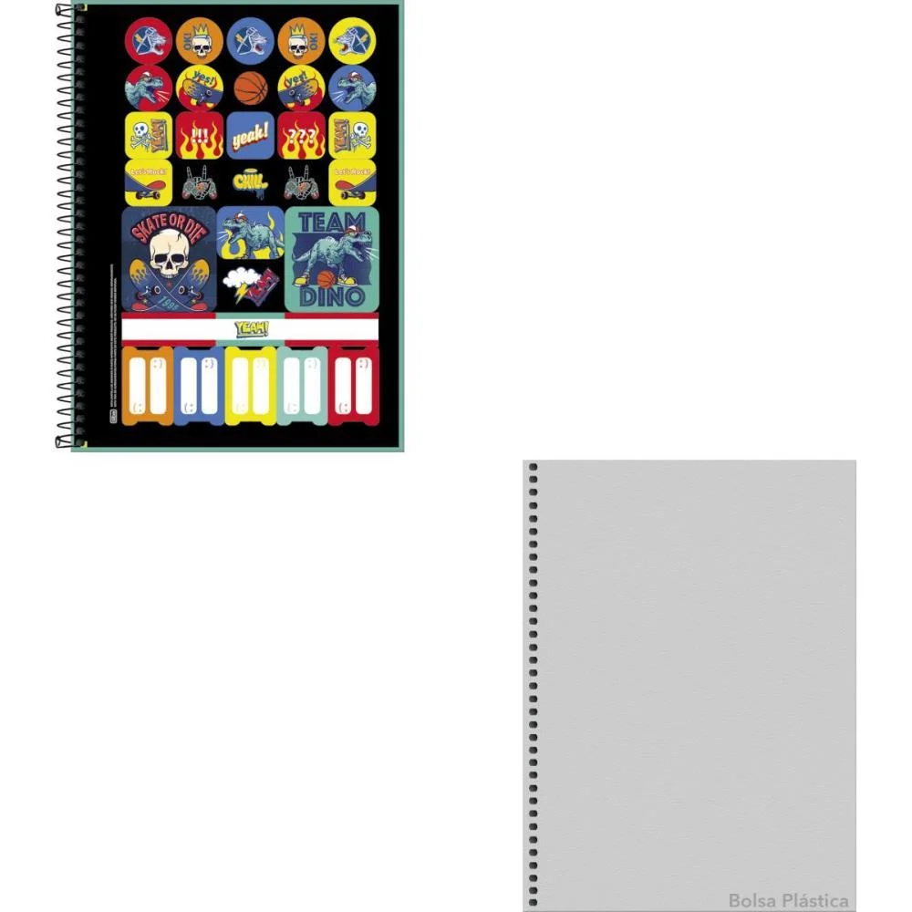 Caderno 10X1 Capa Dura Show 160Fls. Masculino Tilibra (Pct.c/04) - imagem 3