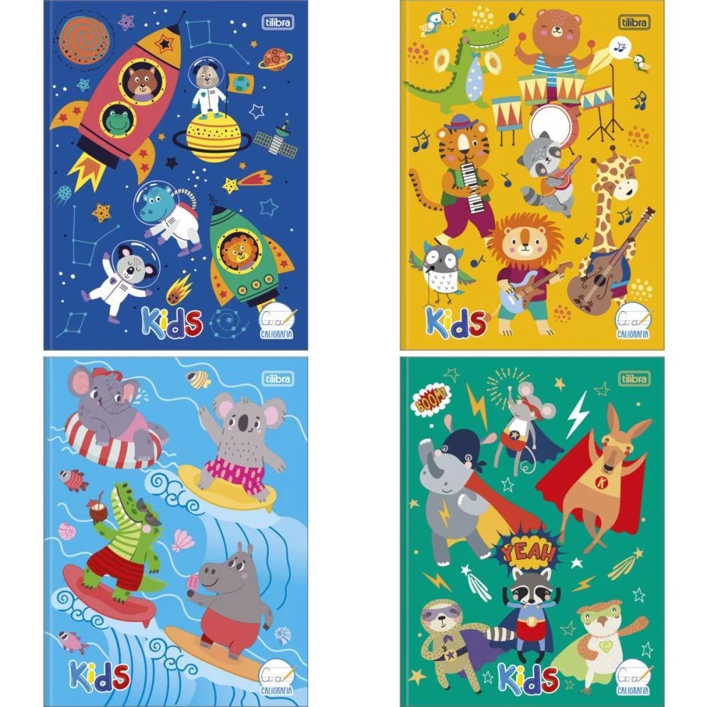 Caderno Caligrafia Capa Dura Kids 40Fls Brochura Masculino Tilibra (Pct.c/08) - imagem 2
