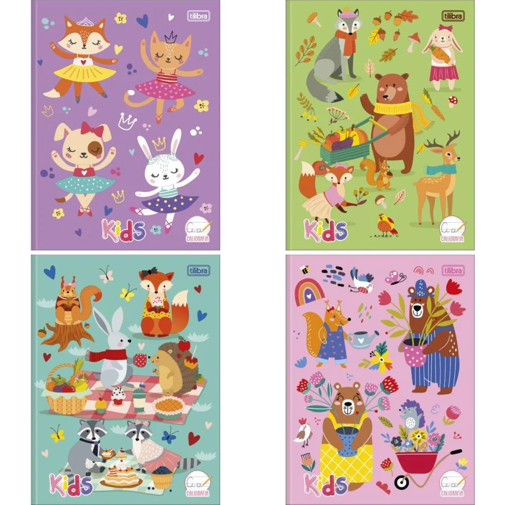 Caderno Caligrafia Capa Dura Kids 40Fls Brochura Feminino Tilibra (Pct.c/08) - imagem 2