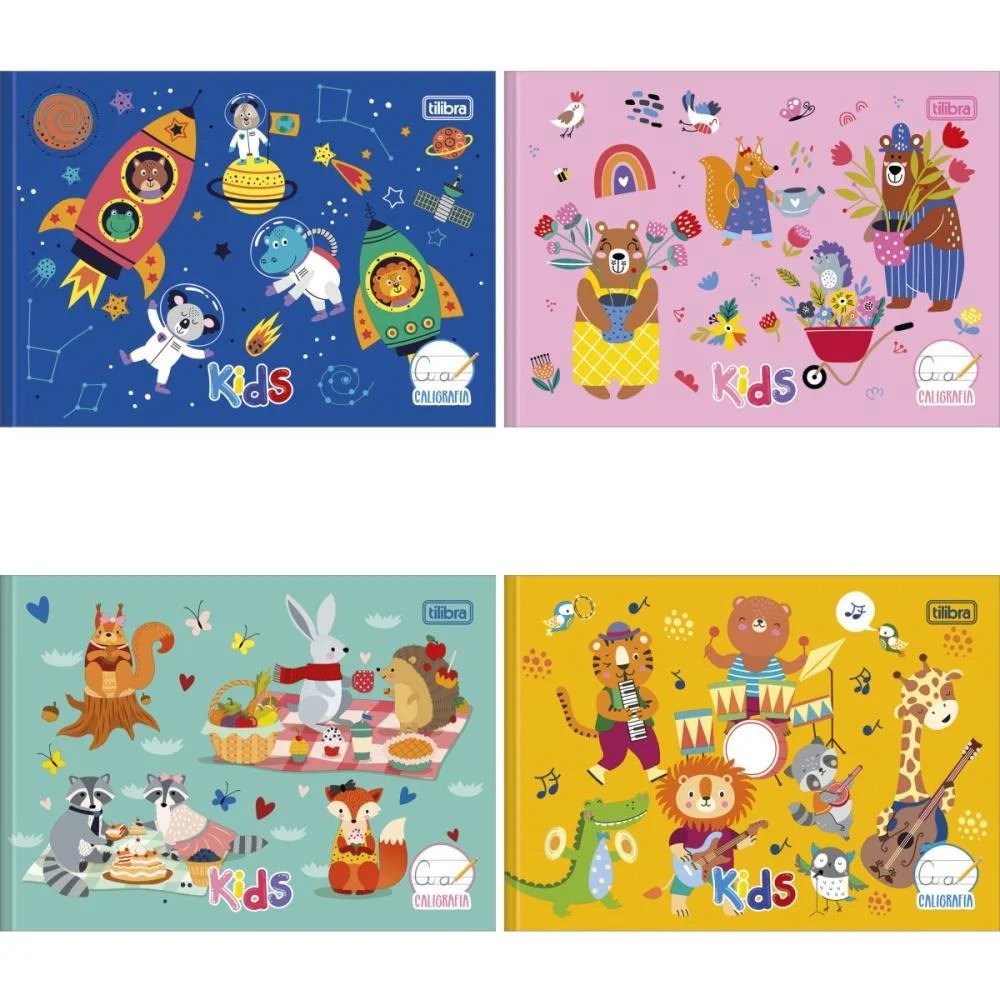 Caderno Caligrafia Capa Dura Kids 40F Horiz Broch Masc/Fem Tilibra (Pct.c/15) - imagem 2