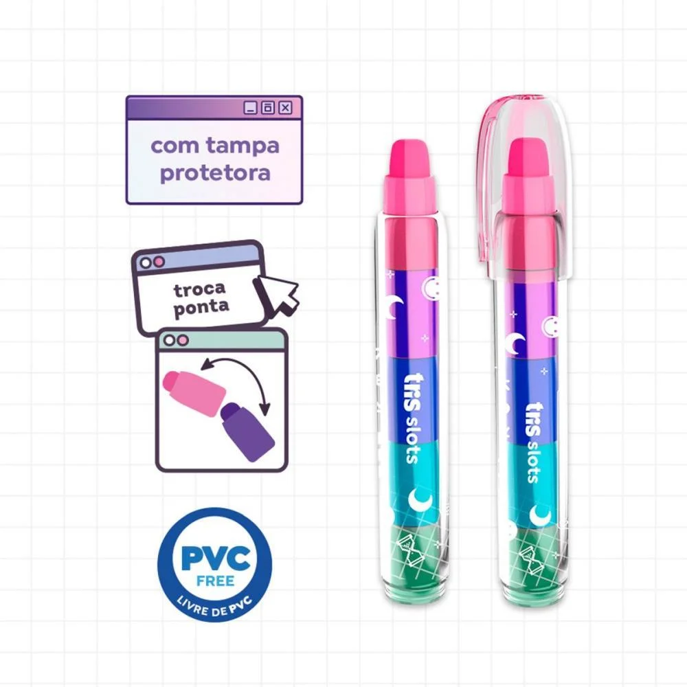 Borracha Caneta Tris Slots Troca Pontas 5Cores Summit (Dp.c/12) - imagem 4