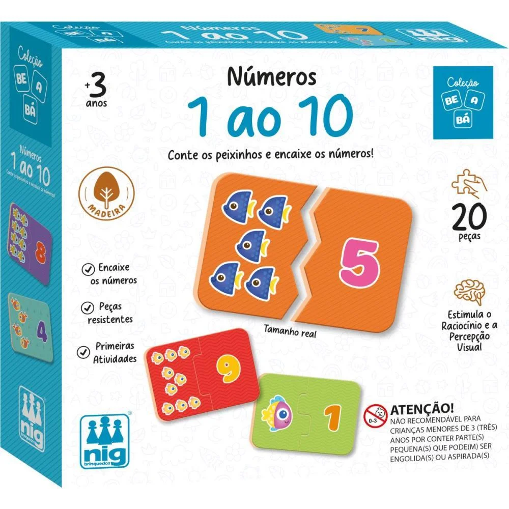 Brinquedo Educativo Numeros 0 A 10 Nig Brinquedos (Unidade) - imagem 3