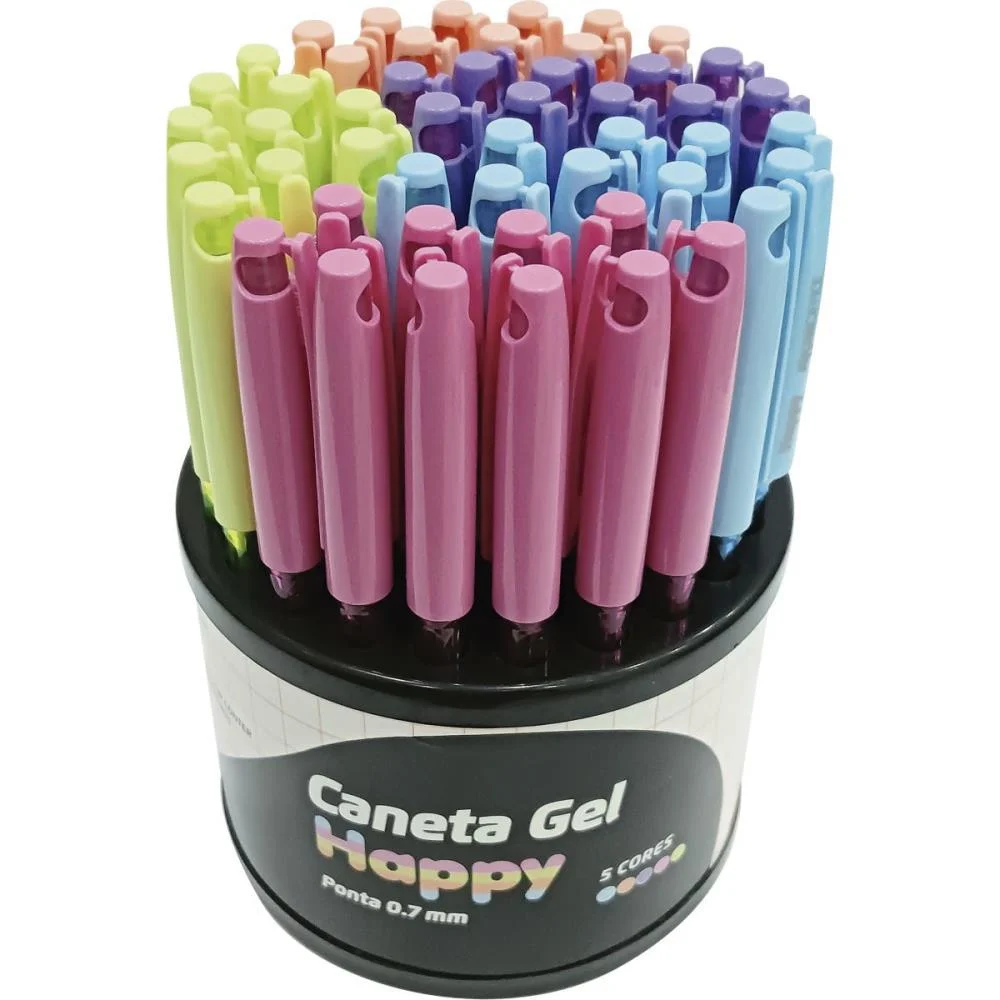 Caneta Gel Happy 0.7Mm 5Cores Leonora (Dp.c/50) - imagem 2