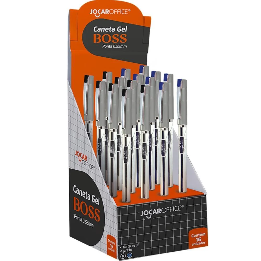Caneta Gel Jocar Boss 0.55Mm Az-Pt Leonora (Dp.c/16) - imagem 3