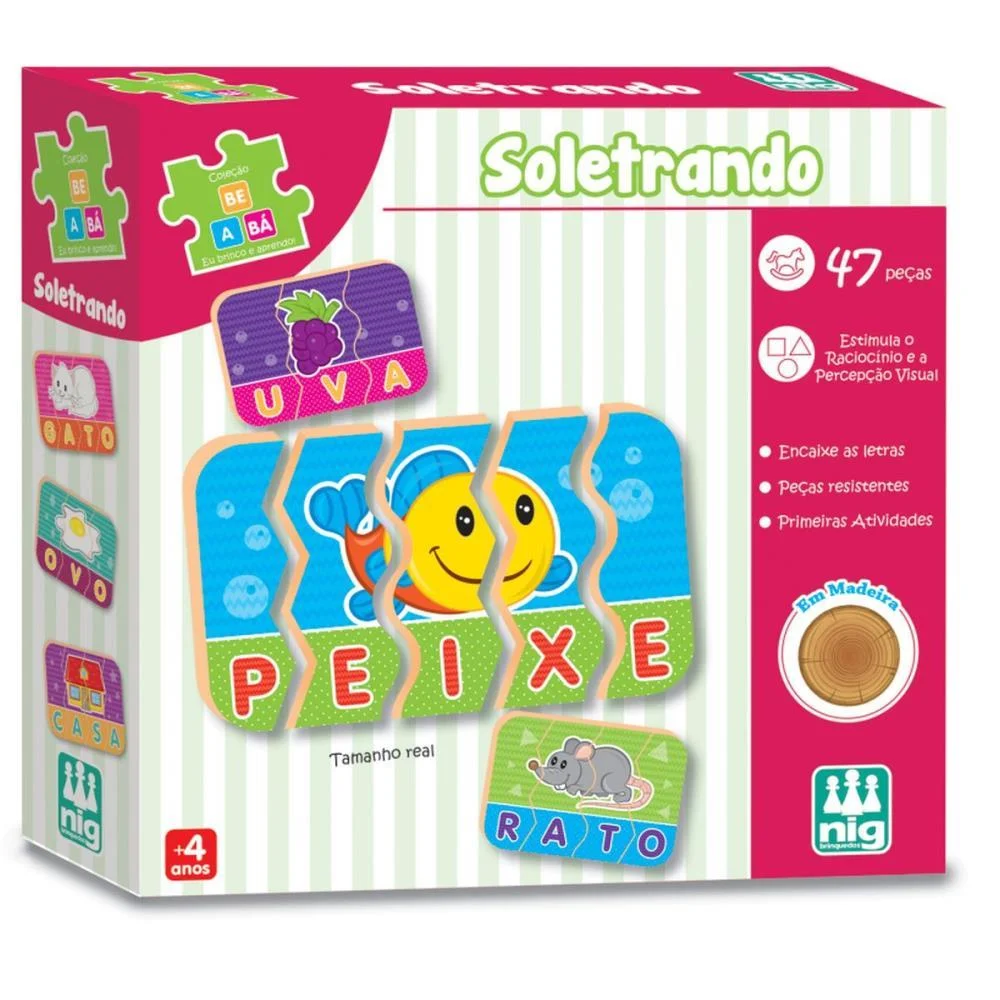 Brinquedo Educativo Be A Ba Soletrando Nig Brinquedos (Unidade) - imagem 2
