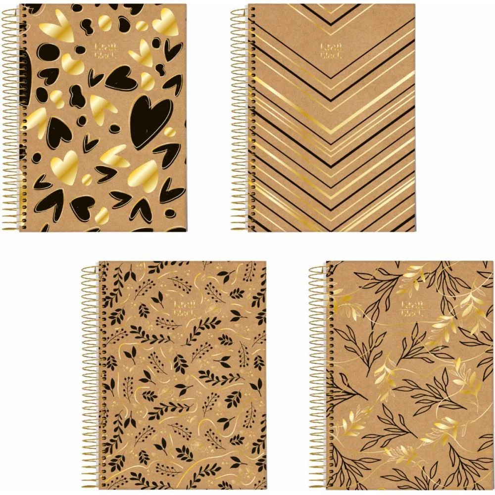 Caderno 01X1 Capa Dura Kraft Black 80Fls. I.a Jandaia (Pct.c/04) - imagem 2