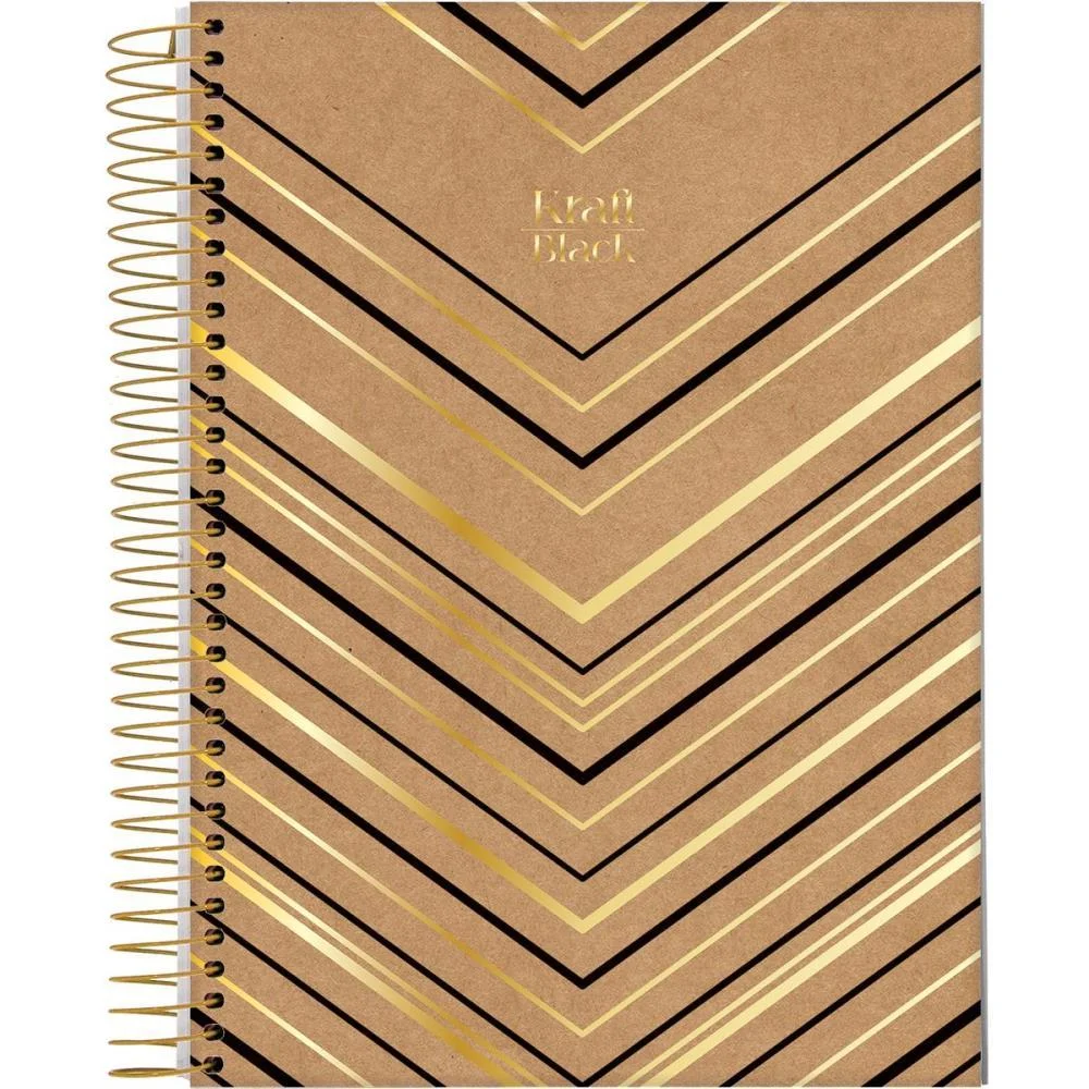 Caderno 10X1 Capa Dura Kraft Black 160Fls. I.a Jandaia (Pct.c/04) - imagem 4